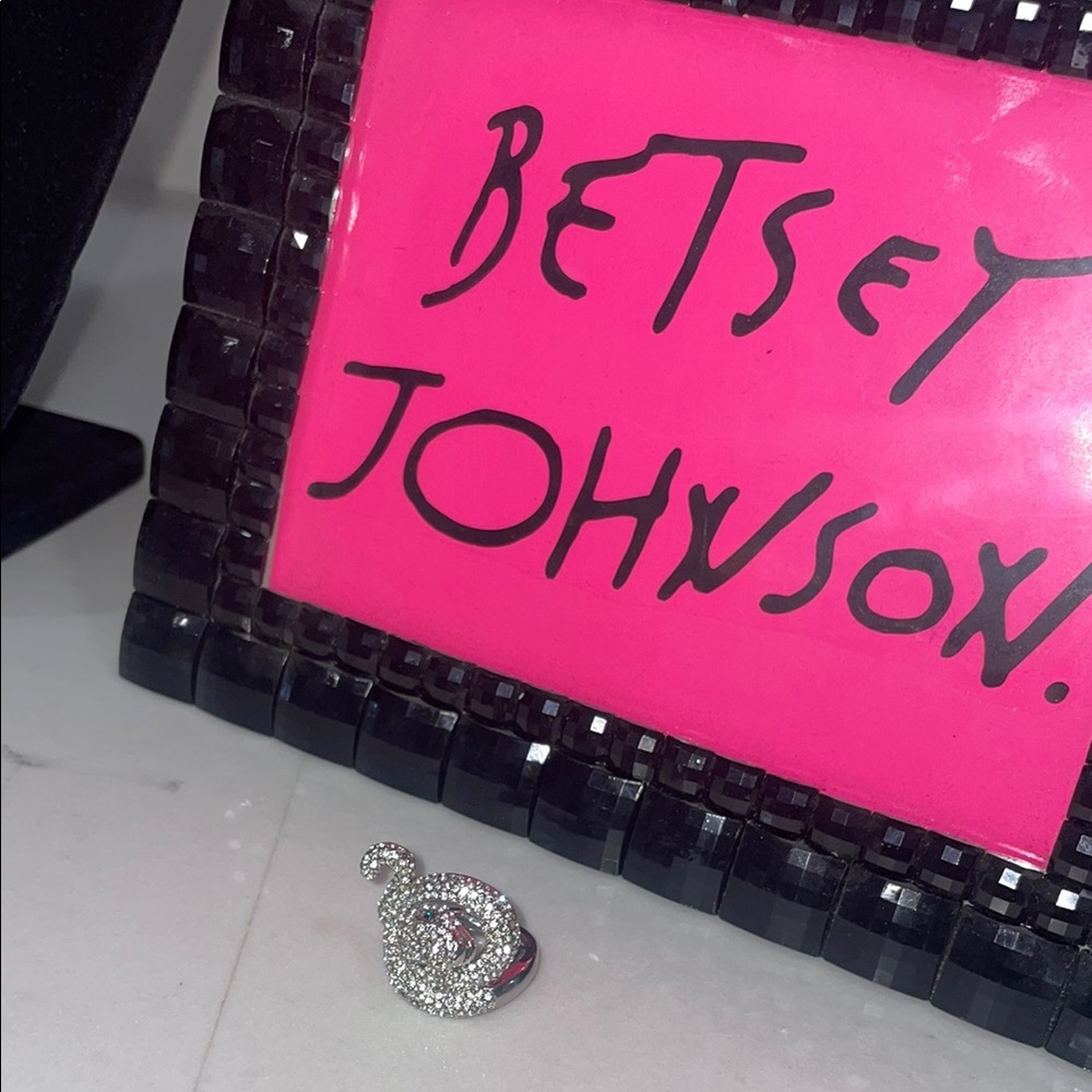Betsey Johnson Silver Year of the Snake Crystal Ring